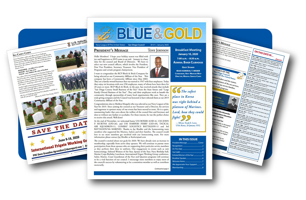 Navy League Bleu and Gold Newsletter