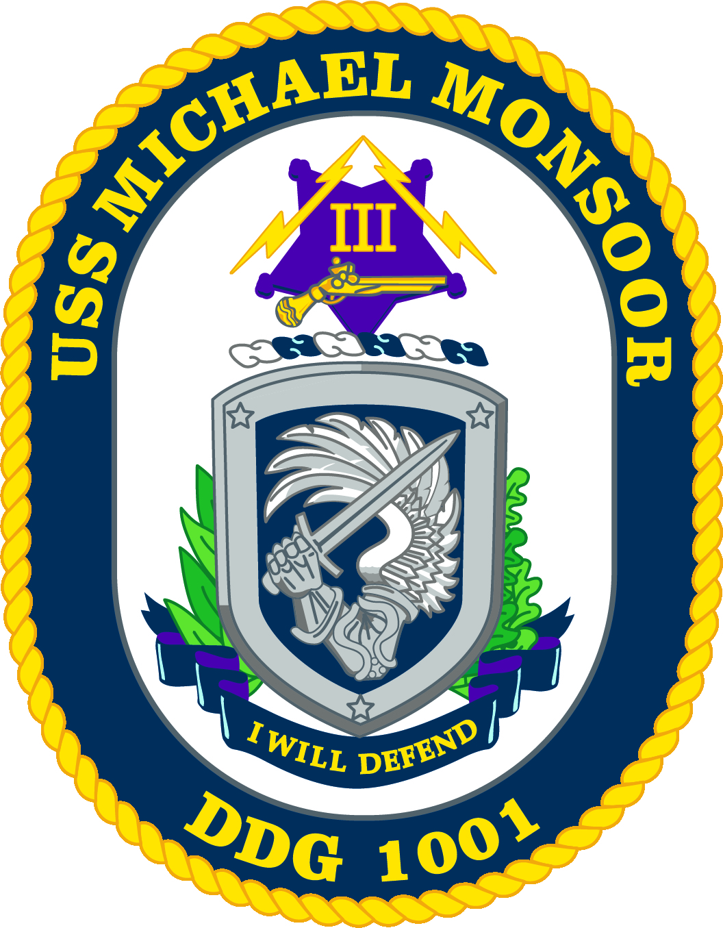 USS Michael Monsoor (DDG-1001) crest