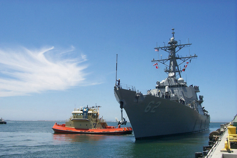 USS FITZ In port San Diego