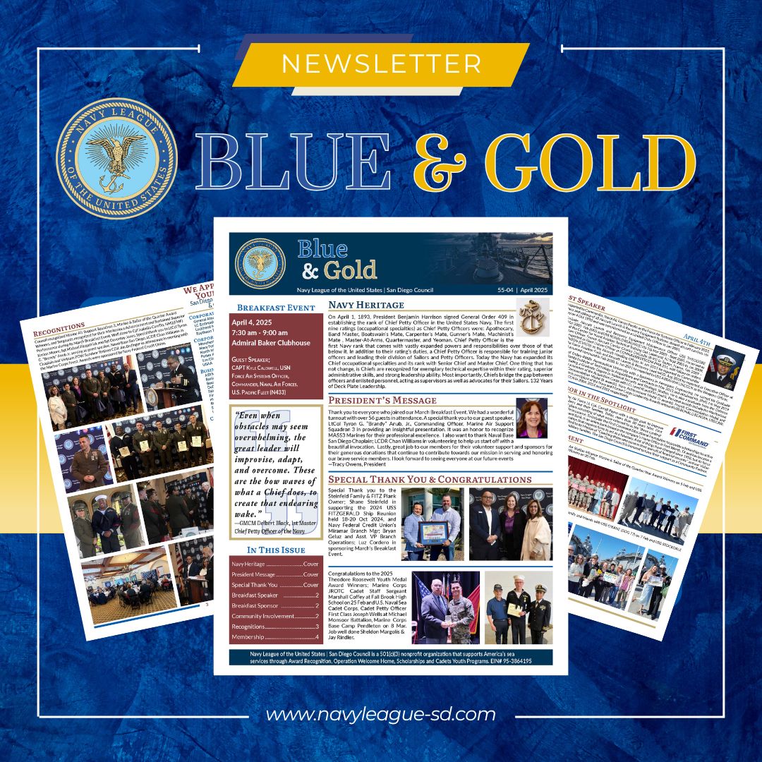 Navy League Blue & Gold Newsletter April 2025