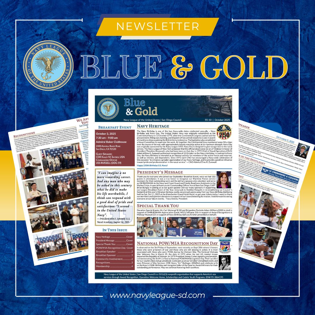 Navy League Blue & Gold Newsletter October