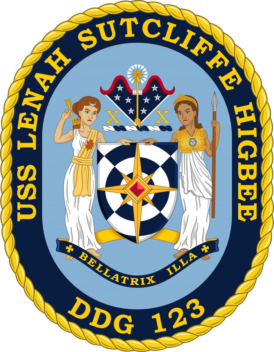 USS Lenah Sutcliffe Higbee DDG 123 crest logo
