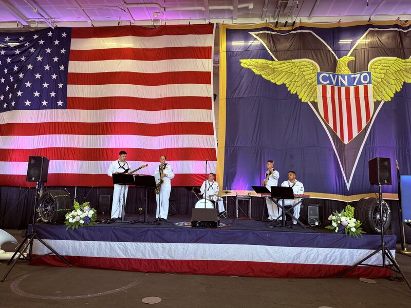 NASCAR CVN70 BIG TOP Reception